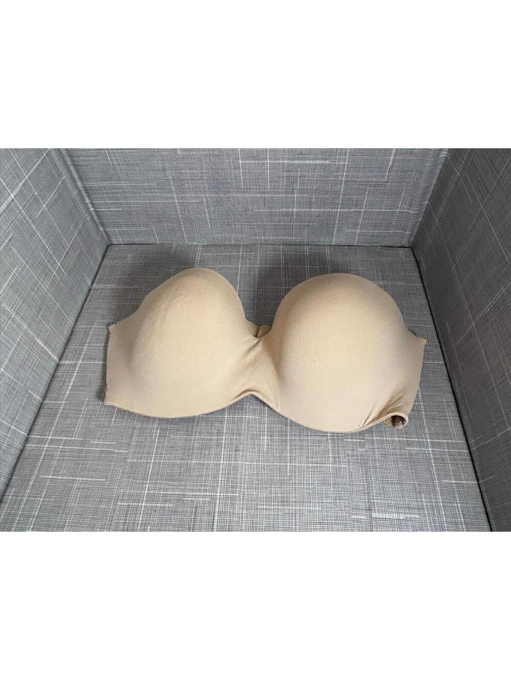 Dobreva Strapless Push Up Bra 38C Beige Convertible Underwire New